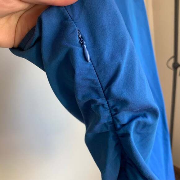 Deep Blue Ruffled Sleeveless blouse - Picture 4 of 4